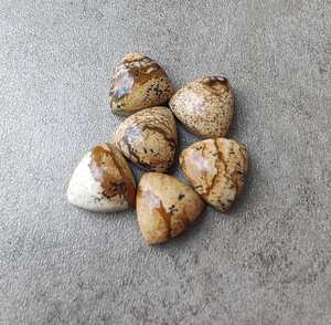 Piedra Preciosa Natural de Jaspe Biscuit en Forma de Trillón, Calibrada, para Joyería, Piedra de Curación - Product Image 6