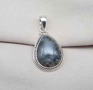 Pendentif en agate, argent sterling 925, bijoux en pierres précieuses naturelles faits à la main, fabricant en gros - Product Image 1