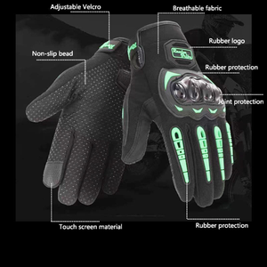 Gants de moto en cuir véritable avec écran tactile et logo, gants de course coupe-vent pour l'hiver, prix abordable, OEM personnalisé - Product Image 4