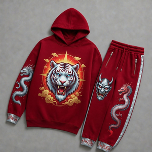 Ensemble de survêtement décontracté pour homme, imprimé tigre 3D, automne et hiver, nouveau design animal - Product Image 1
