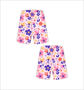 Shorts Bermuda Homme Personnalisés à Imprimé Floral, Taille Élastique, Grande Taille, Décontractés, Taille Mi-Haute, en Polyester - Product Image 1