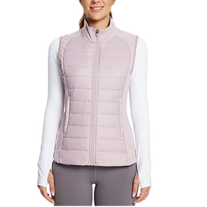 Custom Warm Sleeveless Cotton Puffer <b>Jacket</b> Embroidery Knitted Logo <b>Lightweight</b> Waterproof Quick Dry Eco-Friendly Low MOQ <b>Women</b> - Product Image 1