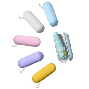 Nuevo Diseño OEM, Sombrilla Plegable Manual de Bolsillo, Portátil, Protección UV, Pequeña, con Logotipo Personalizado, Aleación de Aluminio, Fibra de Vidrio, Regalos - Product Image 1