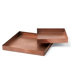 Bandeja cuadrada de cobre hecha a mano, bandeja decorativa para el hogar y la cocina, base de cobre puro sólido para macetas, decoración del hogar, regalo. - Product Image 1