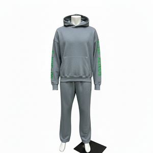 Ensemble de survêtements en coton 100% personnalisés avec logo, sweat-shirt et sweat à capuche imprimés, pour hommes et femmes - Product Image 1