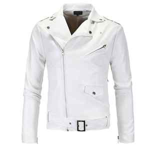 <b>Men's</b> Genuine <b>Leather</b> Shell Hooded Moto <b>Jacket</b> Faux Fur Lining Windproof Zipper Closure Slim Fit Winter Wear Customized Logo - Product Image 3