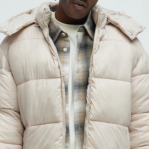 Men Puffer <b>Jacket</b> Lightweight Casual Winter Coat Quilted Padding Warm Comfortable Insulated Outerwear For Daily Activities OEM - Product Image 6