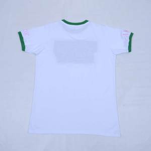 Camiseta blanca de algodón 100% de primera calidad con bordado de chenilla personalizado, camiseta universitaria para mujer, suave y casual. - Product Image 2