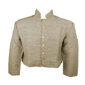 Men'<b>s</b> 100% Wool Quilted <b>Jacket</b> Historical Reproduction Coat American Reproduction Jean Wool Confederate Shell <b>Jackets</b> - Product Image 4