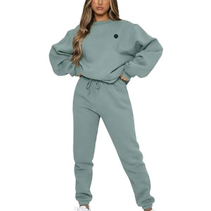 Ensemble de survêtement pour femme style classique, coupe décontractée, deux pièces, pour un confort quotidien, les week-ends et les voyages - Product Image 1