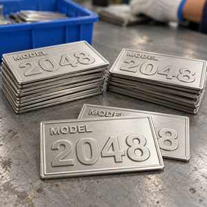 Plaque signalétique personnalisée en acier inoxydable pour machines industrielles, logo, numéro de série, plaque de données, usine OEM - Product Image 5
