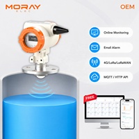 Capteur de niveau de réservoir d'huile sans fil alimenté par batterie Moray ME6001R OEM OBM 4G LoRa avec écran OLED et MQTT, capteurs de niveau de liquide par radar