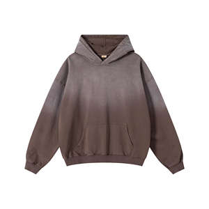 Sweat à capuche minimaliste délavé à l'acide, confectionné avec une finition teinte en pièce et une coupe décontractée à épaules tombantes pour un style contemporain et une touche urbaine. - Product Image 3