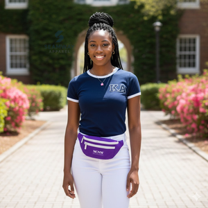 NCNW Sorority Fanny Pack Casual Waist Bag Trendy Crossbody Bum Bag Adjustable Hip Pack Women's <b>Travel</b> <b>Belt</b> Bag - Product Image 4