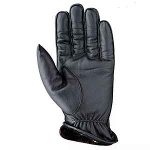Gants en cuir d'agneau véritable pour hommes, doublure en soie, respirants, chauds, pour l'hiver, la conduite, la mode, compatibles avec les écrans tactiles - Product Image 1