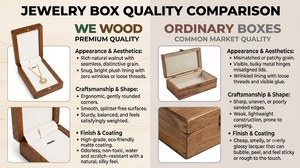 Caja de Joyería Rectangular de Madera de Lujo Personalizada WeWood, Cierre Magnético, Opciones de Varios Tamaños para Guardar Joyas, Collares, Anillos y Colgantes - Product Image 4