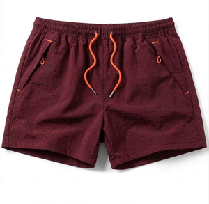 Shorts d'été pour hommes de qualité supérieure, respirants, en tissu polyester, décontractés, pour la gym et la course, taille mi-haute élastique, confortables - Product Image 4