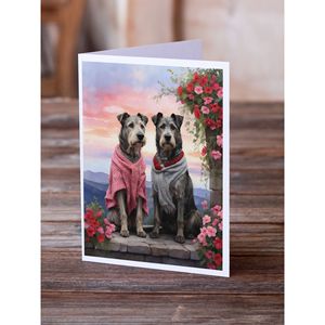 การ์ดอวยพรสองหัวใจ A7หมาป่าไอริชแปลกๆแพ็คการ์ดเปล่า8ใบพร้อม5x7ขนาดซองจดหมาย - Product Image 2