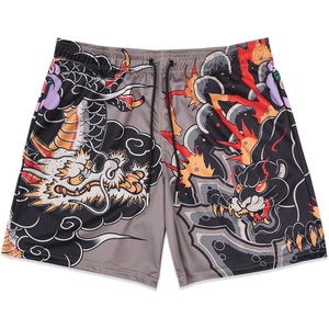 กางเกงขาสั้นตาข่ายพิมพ์ลายสำหรับผู้ชาย กางเกงขาสั้นฝึกซ้อมบาสเก็ตบอลน้ำหนักเบา ชุดกีฬาแห้งเร็วสำหรับฟิตเนสในยิม - Product Image 4