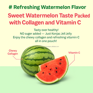 เยลลี่บุกแตงโมผสมคอลลาเจนจากปลา วิตามินซี แคลอรีต่ำ น้ำตาลน้อย 150 มล. ขนมสำหรับผู้ใหญ่และวัยรุ่น - Product Image 3