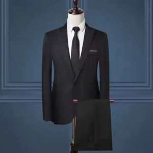 Costumes d'affaires pour hommes OEM haute performance, style italien, en tricot respirant 240g Spandex/Nylon, anti-plis, séchage rapide, col en V simple - Product Image 5