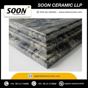 กระเบื้องเซรามิก SOON CERAMIC รุ่น Marble COSMIC BLACK แคลไซต์แผ่นใหญ่ ขัดเงา ดีไซน์ทันสมัย เป็นมิตรกับสิ่งแวดล้อม แบบจำลอง 3 มิติ สำหรับตกแต่งผนังห้องนั่งเล่น - Product Image 5