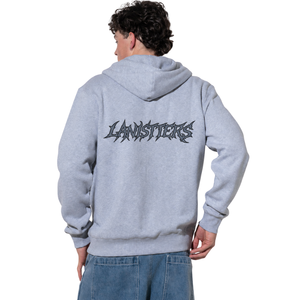 Sweat-shirt à capuche zippé pour homme, sans cordon de serrage, en molleton, avec deux poches avant, design poche poitrine et dos large, style streetwear, 100% coton - Product Image 2