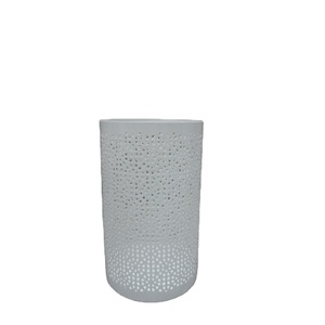 Pillar Vintage Candle Holder with Elegance Designer Cut Out <b>Work</b> Best Tableware Home and Garden Decor Iron Votive Candle <b>Stand</b> - Product Image 1