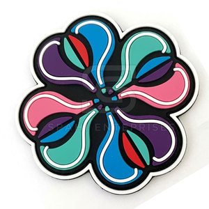 Custom PVC Patches Soft Rubber 3D Embroidered Style Hook Loop <b>Badge</b> For Bags Hats Jackets Clothing And Accessories - Product Image 2