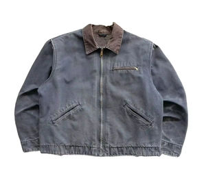 Chaqueta de trabajo de mezclilla personalizada al por mayor para hombre, abrigo de lona de algodón OEM, chaqueta de trabajo duradera, uniforme de trabajo, ropa exterior. - Product Image 1