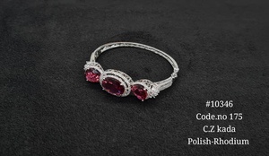 Bracelet en Zircon Cubique 10346, Bracelet Double Pierre Ovale, Bracelet Manchette en Zircon Cubique, Bracelet Tendance en Laiton, Bijoux pour Femme, Idéal pour les Soirées - Product Image 5