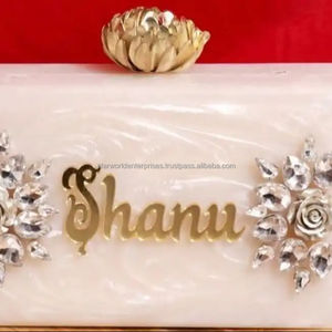 Monedero de resina epoxi Monedero de embrague de resina con temática de Ángel Estilo antiguo para decoración y regalo de bodas - Product Image 3