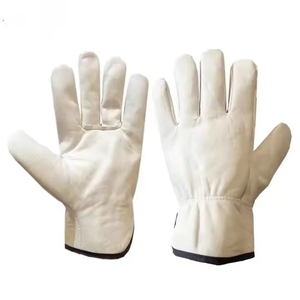 Gants de travail en cuir de vachette renforcé avec résistance à l'abrasion, poignet élastique antidérapant, gants de sécurité polyvalents - Product Image 4