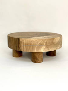 Soporte de pastel de madera de grano Natural de estilo clásico Bordes lisos y seguros para alimentos para eventos Escaparates o decoración del hogar - Product Image 3