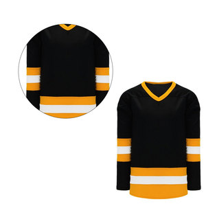 Camiseta de Hockey con Estampado por Transferencia Térmica, Poliéster Transpirable, Nombre del Equipo Personalizado, Unisex, Logotipo Frontal, Manga Corta, Cuello en V, Ajustable para Adultos - Product Image 1