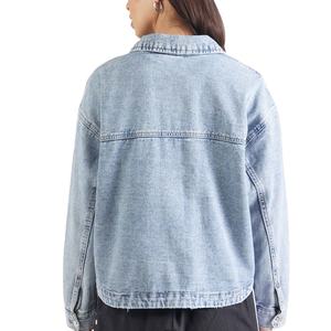 Chaqueta Vaquera de Mezclilla para Mujer, Estilo Casual, Chaqueta de Otoño, Abrigo con Botones, Chaqueta Vaquera Extra Grande para Damas 2026 - Product Image 4