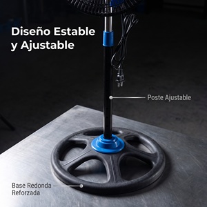 Ventilador de Torre de 10 Pulgadas con 5 Aspas, Pedestal de Plástico de Alta Velocidad, 110V, Encendido Manual, Eléctrico, para Hogar y Garaje - Product Image 5