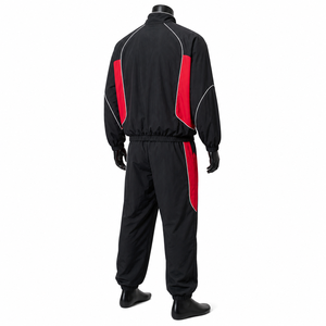 Black Red Plaid Color Block Waterproof Windproof <b>Windbreaker</b> Sets All Seasons Trendy Fashion Wholesale Custom - Product Image 2