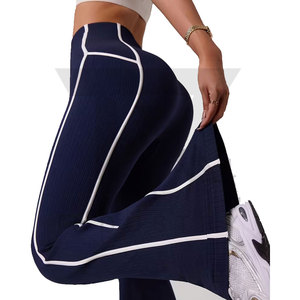Nuevos Leggings de Yoga de Cintura Alta para Mujer, Tallas Grandes, Transpirables, de Spandex/Poliéster, Personalizables, Fitness, Moda, Sexy, Venta al Por Mayor, Negros - Product Image 5