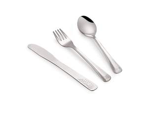Stainless Steel Eco-Friendly Trio Animal-Themed <b>Cutlery</b> Set for <b>Toddlers</b> Engraved Spoon Fork Knife Food Contact Safe - Product Image 2