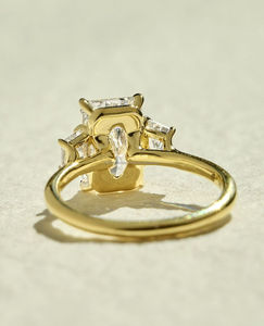 IGI/GIA Lab Grown Cut Diamond Vintage 14K Anillo de boda/compromiso amarillo Unisex Oro blanco fino para fiesta de aniversario-Worthy - Product Image 2