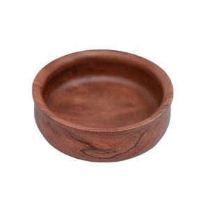 Bol en bois d'acacia massif, fait main, écologique, durable, finition naturelle, bol monobloc en bois pour salade, fruits, collations, soupes - Product Image 1