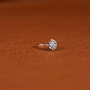 14KT Solid Gold Lab Grown Diamond Engagement <b>Ring</b> with Round Cut Center Stone and Side Diamonds Elegant Gift for Her - Product Image 1
