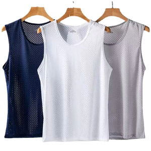 C:\Users\Admin\Downloads\Chaleco de malla de seda helada para hombre, ligero, deportivo, para verano, sin mangas, camiseta sin mangas, top informal de moda O - Product Image 4