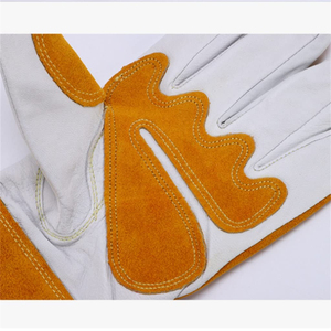 Gants de travail et de jardinage en cuir de vachette pleine fleur à manchette longue, très populaires, pour soudure et travaux lourds - Product Image 5