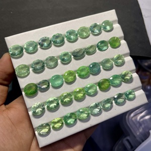 Piedras preciosas facetadas de fluorita verde en forma ovalada para la fabricación de joyería, precio al por mayor. - Product Image 3