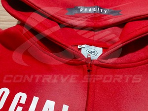 Sweat-shirts à capuche pour hommes en coton 100% de haute qualité, fermeture éclair, impression puff - Product Image 4