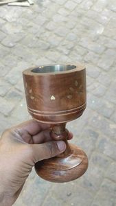 Wooden Bakhoor <b>Burner</b> Set Hand-Made Sandalwood Incense <b>Burner</b> Geometric Pyramid Aromatic Holder All-Season Use Incense <b>Burner</b> - Product Image 5