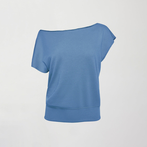 Sudadera con hombros descubiertos para mujer, holgada y cómoda, de manga larga, informal, de mezcla de algodón suave, lisa, para moda - Product Image 1