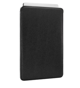 Premium Quality BLACK Custom Business <b>Laptop</b> Cover High Stylish Soft Genuine Leather Bag <b>Sleeve</b> Durable Wholesale Large Capacity - Product Image 1